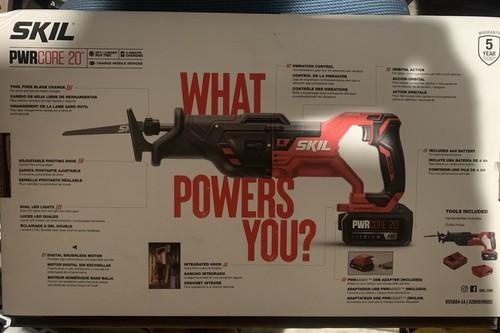 SKIL 20V Brushless Reciprocating Saw Kit PWRCORE 20 Lithium 4Ah BRS5884-1A - Picture 2 of 2