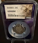 1898 barber quarter NGC Genuine Trader Bea TAT Purple Core