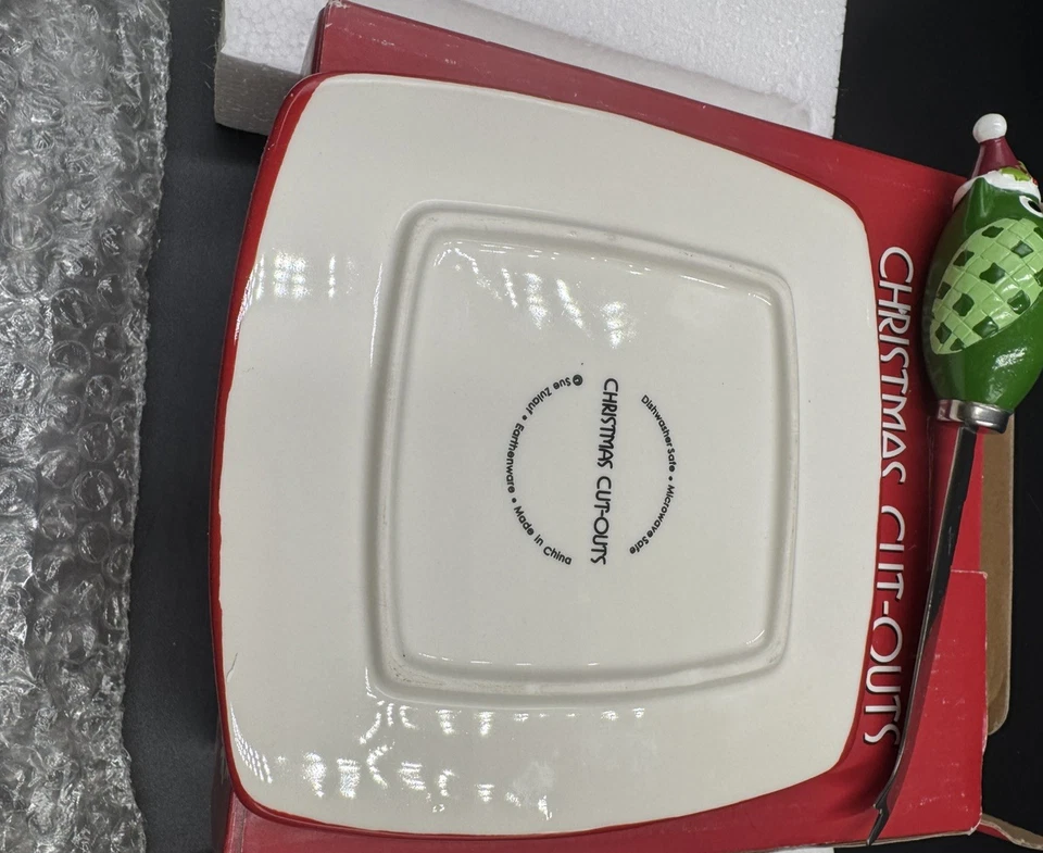 Plato de queso recortado de Navidad con cuchillo Foto 4 de 4