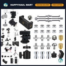 30-Pack Tripod Screw Mount Kit 1/4" to 3/8" Adapter, Swivel Ball Head Hot Shoe