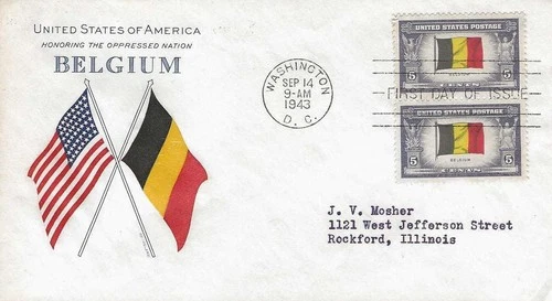Overrun Nations Issue Belgium #914 FDC Grimsland Cachet M6071