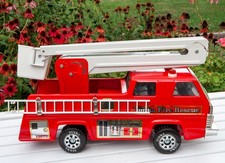 VTG Late 1980's Tonka Fire Rescue Snorkel Unit 3 Fire Truck with Snorkel/Ladder