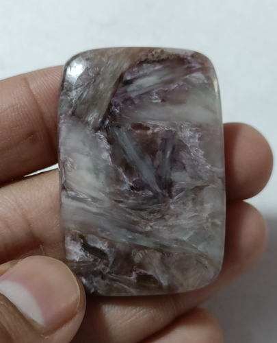 Natural Charolite Purple Gemstone Octagon Cabochon Weight 12.04 Gram 41X28X5 MM - Picture 2 of 5