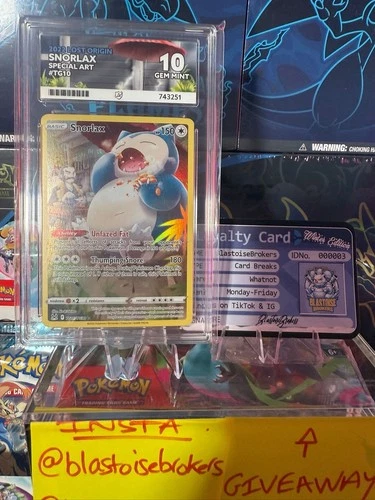 Snorlax TG10/TG30 Swsh11 Trainer Gallery Holo Card Lost Origin - ACE 10