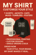 Custom T-Shirt Men s Design Your Own Front Back Print Personalized Tee