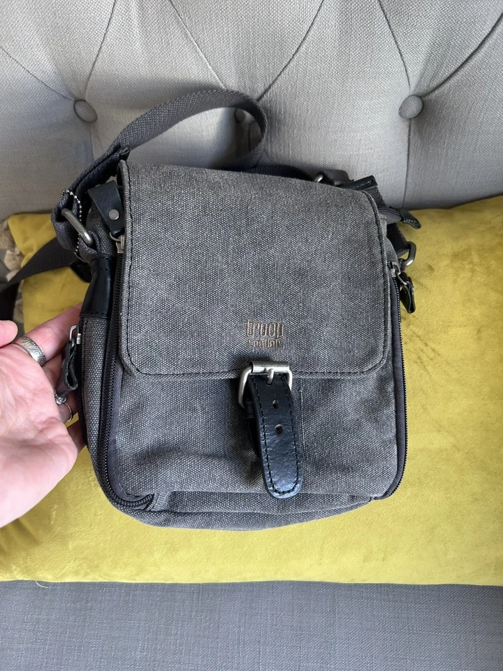 Troop London Heritage Canvas Across Body Bag Grey - New Without tags - Image 4 of 4