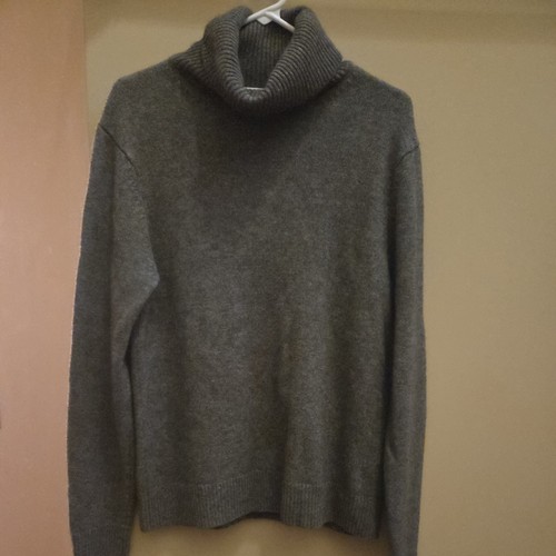 Sandro, Sandro Wool Turtleneck Sweater Grey large wool/ cashmere