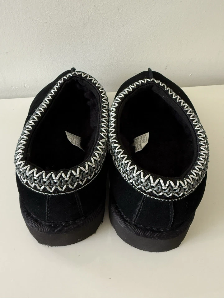 NWOB UGG ® Women's Tasman Suede Slipper Mules Shoes, 9, Black - Image 3 of 4