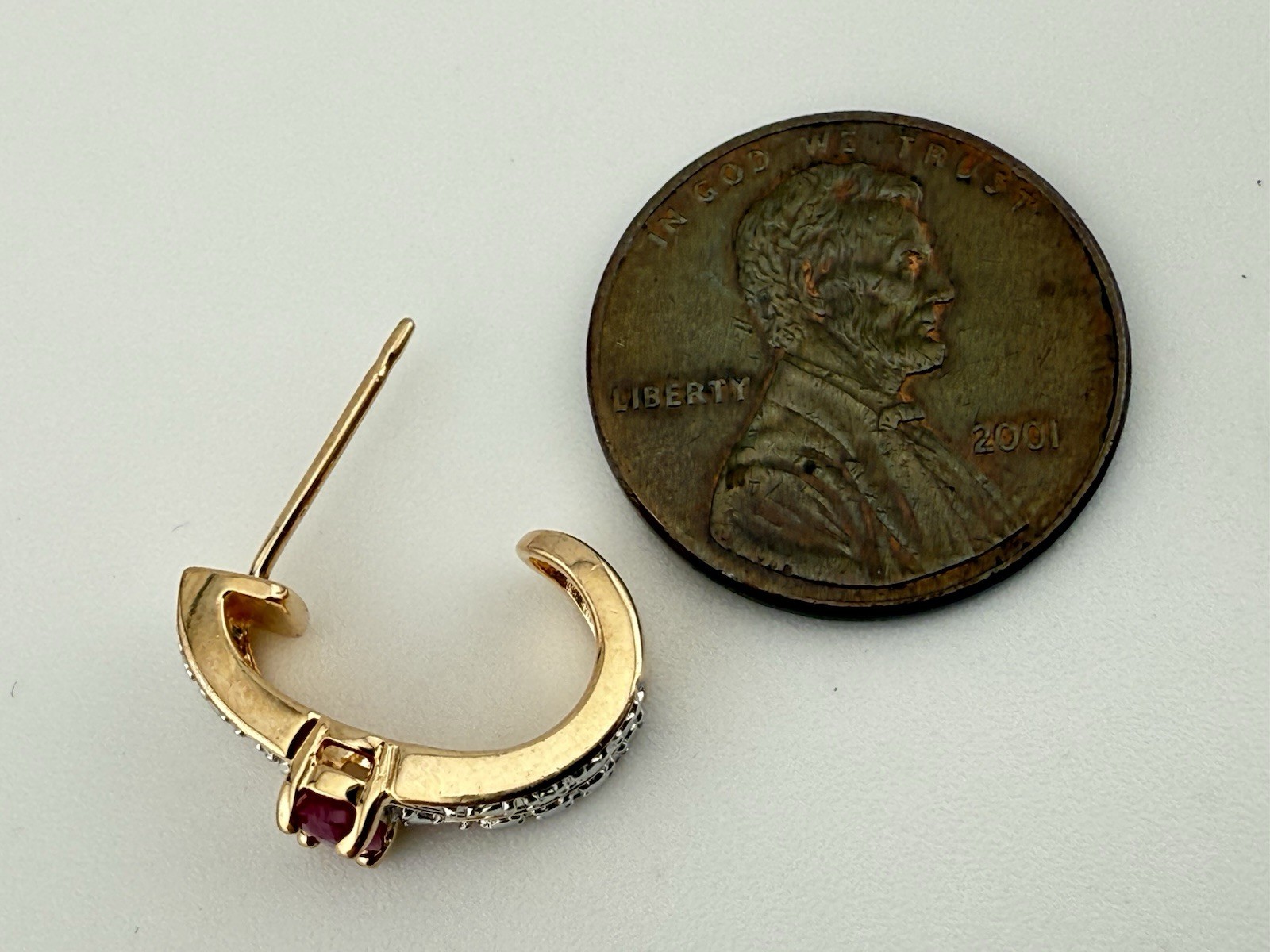 ROSS SIMONS GOLD PLATED 925 RUBY SINGLE REPLACEME… - image 2