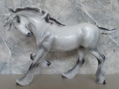 2009 BreyerFest Gallery Series SR Party Time Dappled Gray Porcelain Shire 700