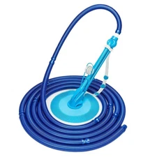 Automatic Suction Vacuum Pool Cleaner In-Ground Aboveground 10 Hose Set Blue