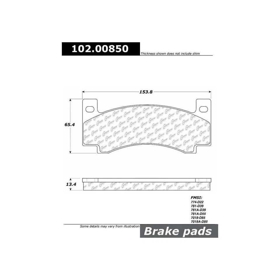 Kit de pastillas de freno y rotores delanteros centrados OE para Chrysler Newport 1972 1973 Foto 4 de 4
