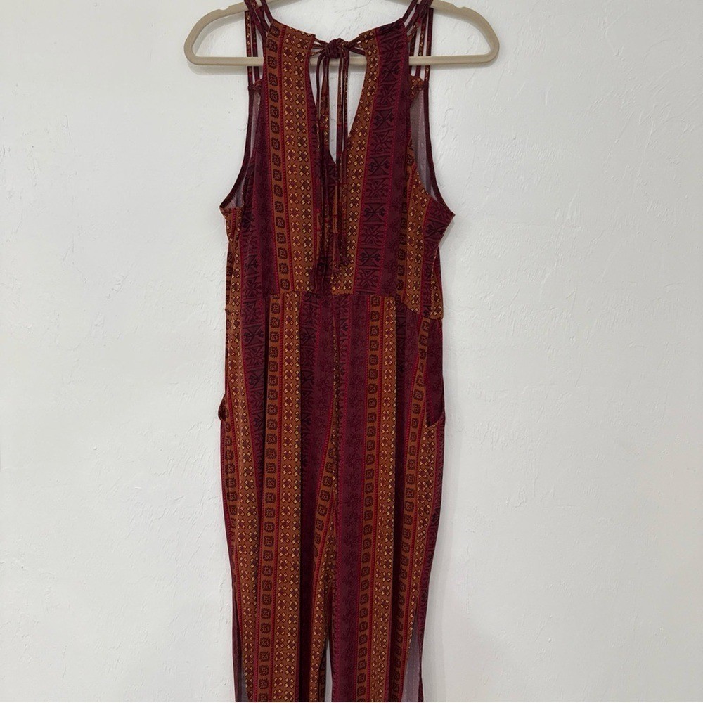 BCBGeneration Burgundy Patterned Jumpsuit - image 8