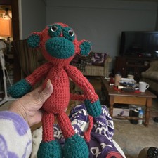 Crocheted Christmas Monkey