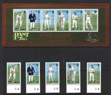 GUERNSEY (Alderney) 1997 Cricket Stamps with margins/colour control + MS