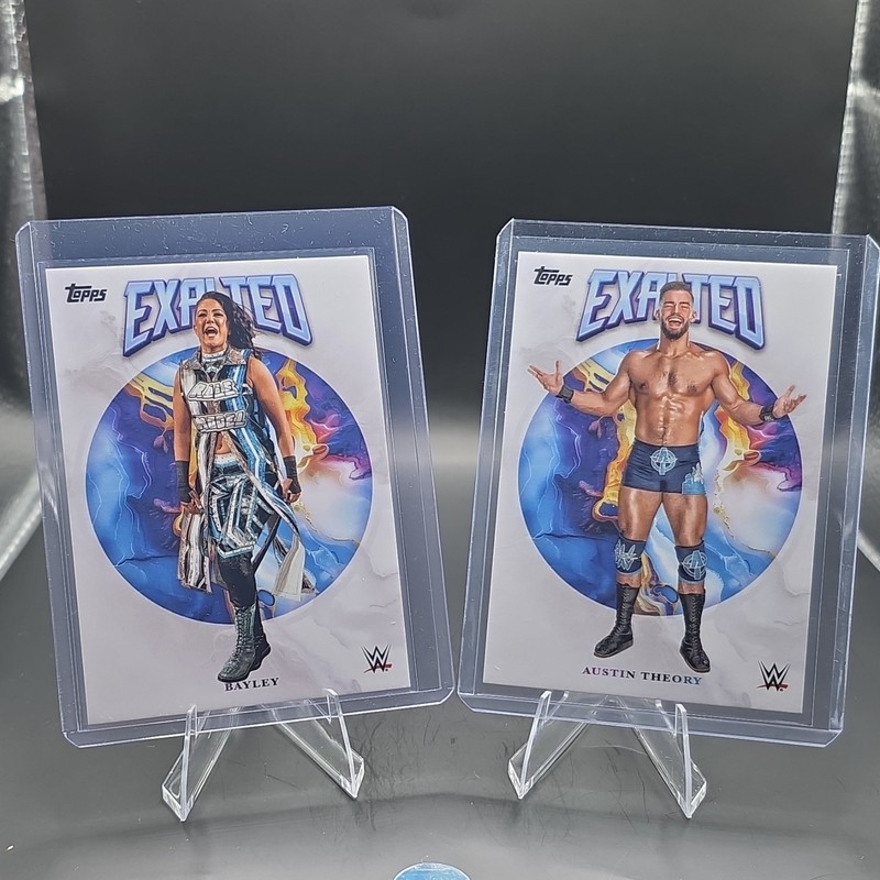 Topps 2025 WWE Exalted Insert 2-Card Lot Austin Theory #45 | Bayley #40