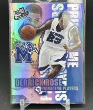 SEE PHOTOS Derrick Rose 2008 Press Pass Prime Time Players Rookie Memphis Bulls
