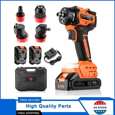 Electric Impact Wrench Dual-speed Variable 6.35 mm Angle Attachment with LED