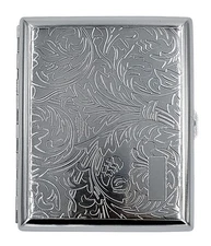 Retro Cigarette Case Victorian Style Metal Holder for Regular, King and 100'S Si