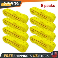 KODIAK 2"x8ft 1-ply Lifting Sling Strap Web Sling Twisted Eye 3100lb - 8 Pack