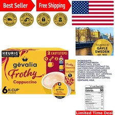 Artificially Flavored Cappuccino Pods & Froth Packets Kit – 6 Single-Serve Cups