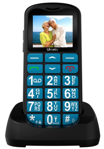 uleway Seniorenhandy mit großen Tasten und ohne Vertrag Dual SIM Rentner GSM ...