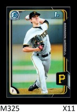 1-2015 BOWMAN CHROME DRAFT ASIA BLACK REFRACTOR BRANDON WADDELL PIRATES  QTY