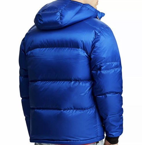 Polo Ralph Lauren Sportsmen Hooded Down Puffer Jacket Sapphire Star Men's Size S - Picture 3 of 12