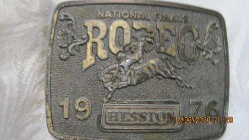 Belt Buckle RARE Vintage Hesston 1976 