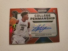 MOUHAMED GUEYE 2023 PRIZM DRAFT PICKS COLLEGE PENMANSHIP RED AUTOGRAPH RC #D/149