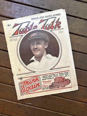 Table Talk Australia Magazine Special Cricket Test Issue Jan 1933 Bradman Cover