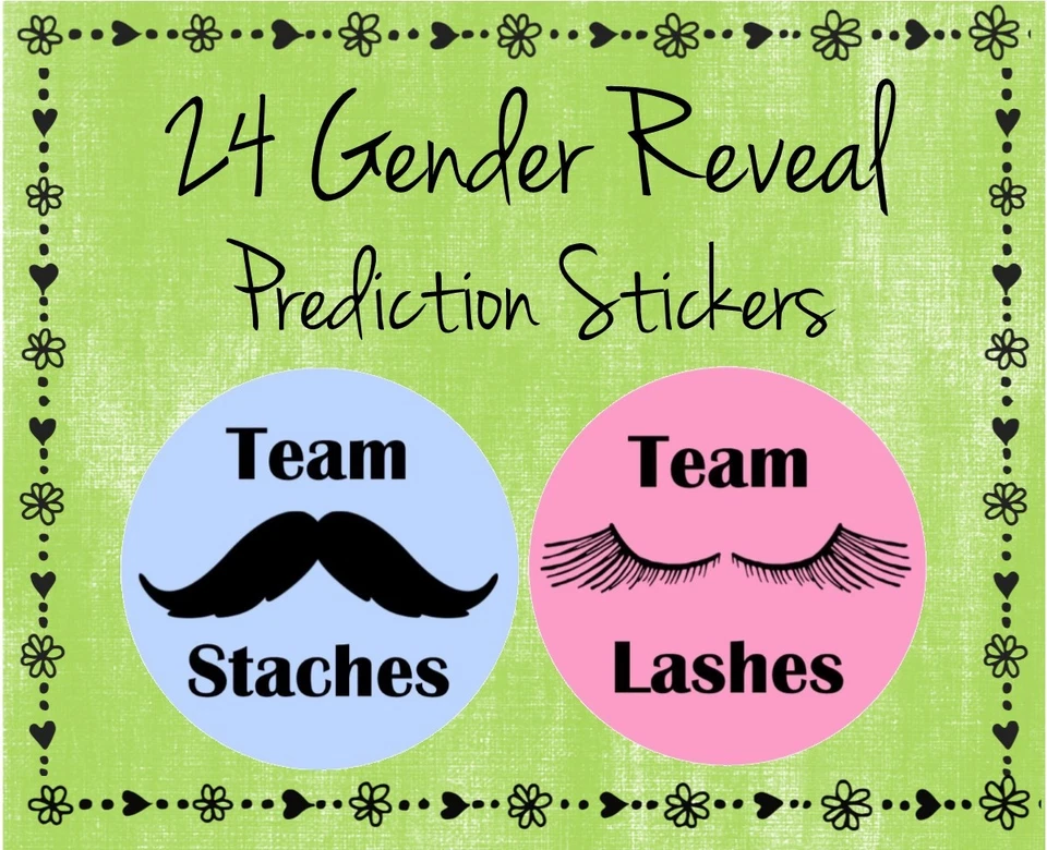 Baby Shower 24 Gender Reveal - Guess Niño o Niña Equipo Rosa o Azul - 2" Brillante  Foto 3 de 3