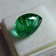 Muzo Colombian Green Emerald Natural 8.50 Ct Certified Pear Cut Loose Gemstone