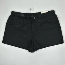 American Eagle Womens NWT Black Hi-Waist Nylon Activewear Shorts XL/W37