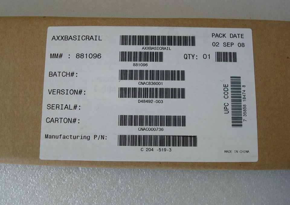 Intel AXXBASICRAIL Slide Rail Kit for SR1450 SR1520 SR1530 SR1550 SR2520 SR2550  - Image 2 of 4