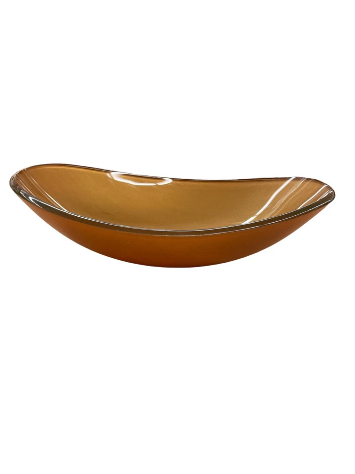 Fregadero de vidrio ovalado templado para baño ORB grifo y desagüe emergente conjunto combinado dorado- Foto 3 de 4