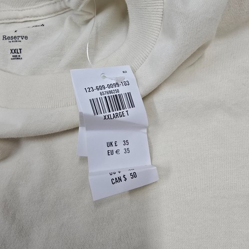 Abercrombie Fitch x Reserve Shirt Mens XXLT Cream PGA Tour Golfing New - Picture 6 of 9