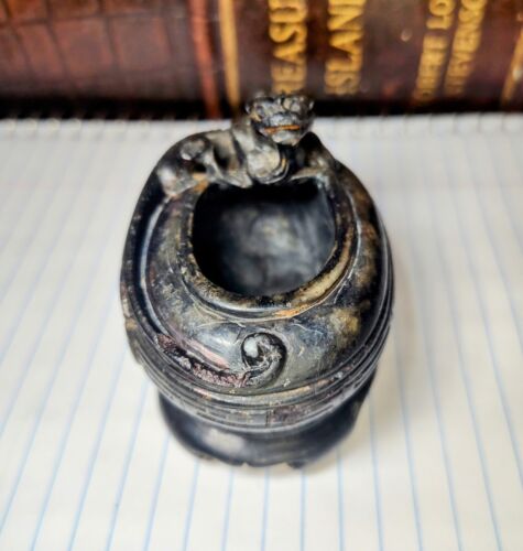 Antique Ming Dynasty Hand Carved Hard Stone Dragon Figure Rare & Unusual - Picture 2 of 24