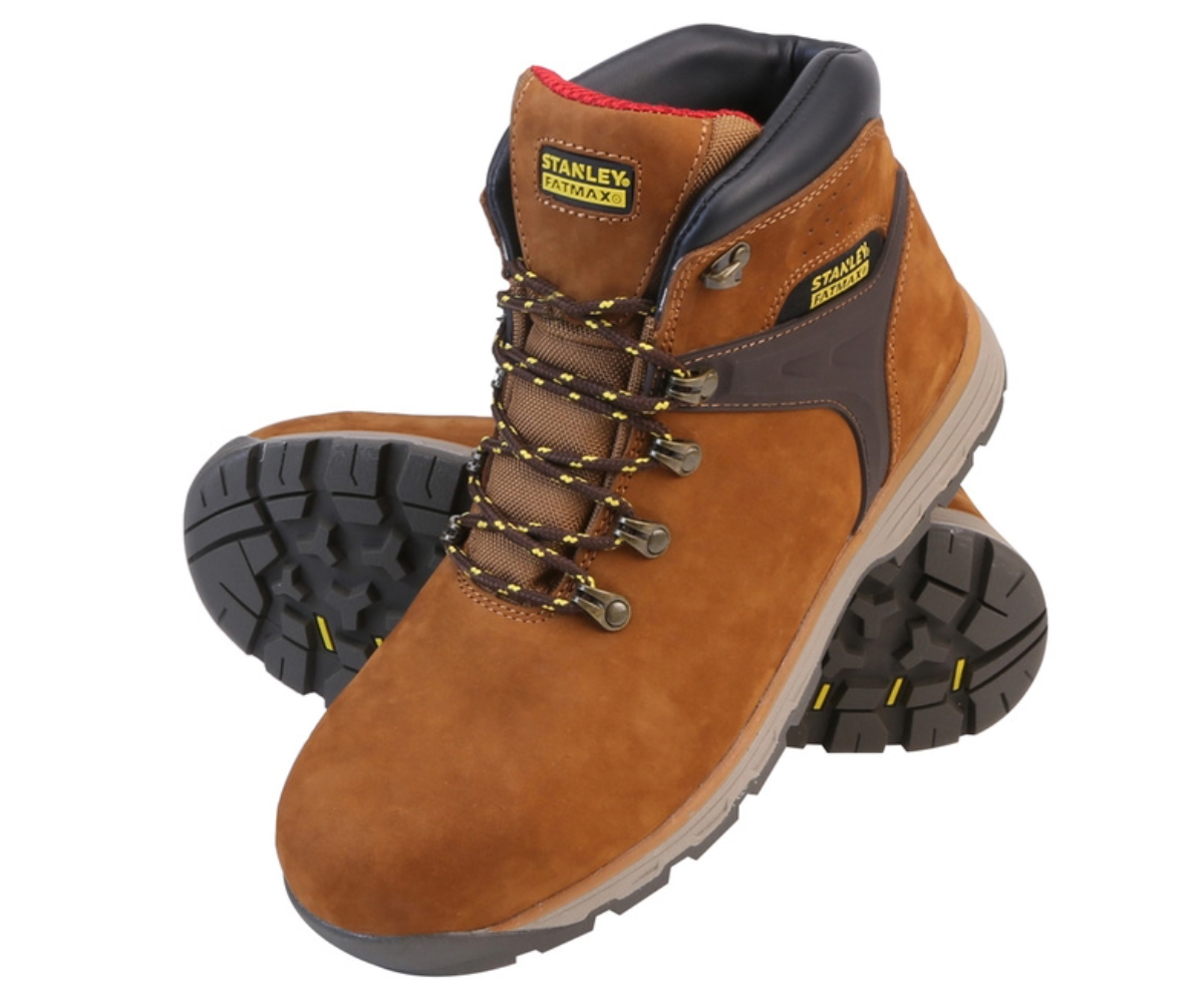 MENS STANLEY FATMAX SAFETY STEEL TOE CAP WORK LEATHER BOOTS ANKLE SHOES NEW