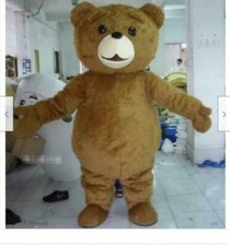 Teddy Bear of TED Adult Size Halloween Cartoon Mascot Costume Fancy Dress