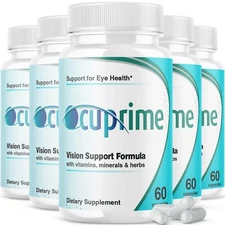 Ocuprime for Eyes Supplement Vision Pills (5 Pack - 300 Capsules)