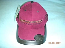Corvette 50th Anniversary Limited Edition Cap Hat - 2003 Version Maroon   #1638!