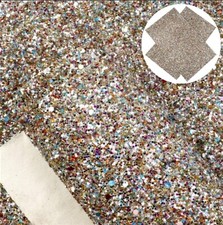 Super Chunky glitter FAUX LEATHER SHEET 8" x 12" 1084786 Silver mix