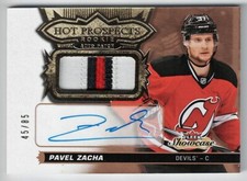 2016-17 Fleer Showcase Rookie Autograph Patch #188 Pavel Zacha 45/85