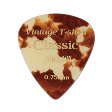 6 Pickboy 0.75mm Rainbow T-Shell Glow White Pearl Guitar Picks Tear Drop