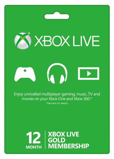 12 Month Xbox 360 Live Gold Membership Code For Sale Online Ebay