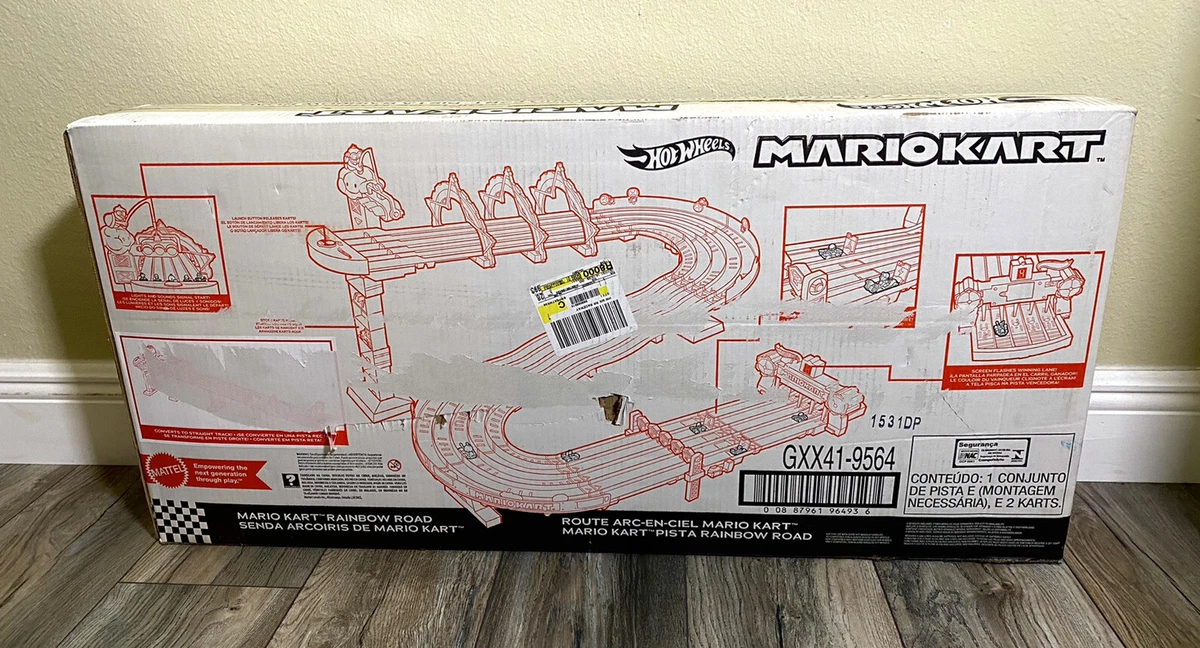 Hot Wheels Mario Kart Rainbow Road Raceway Track Set FREE SAME DAY SHIPPING  887961964936