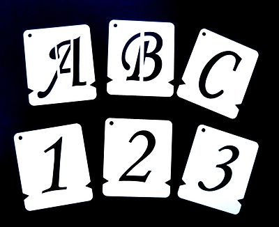 Alphabet Schablonen Set Buchstaben & Zahlen A-Z & 0-9 Hochzeit Skript Kalligraphie Schrift