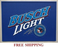 BUSCH LIGHT BEER BAR SPILL MAT RUBBER COASTER NEW