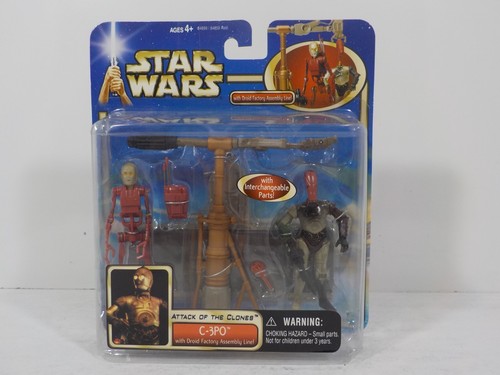 A327 Star Wars Attack of the Clones C-3PO 4" Figur Hasbro 2002 - Bild 1 von 4